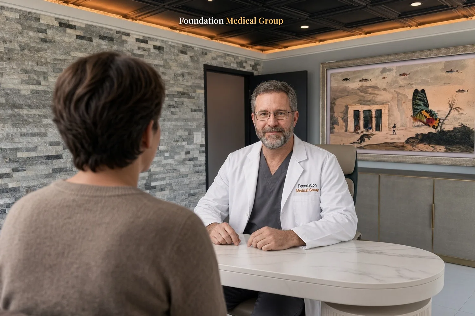 A clinician compares stimulant and non-stimulant ADHD medication with an adult patient