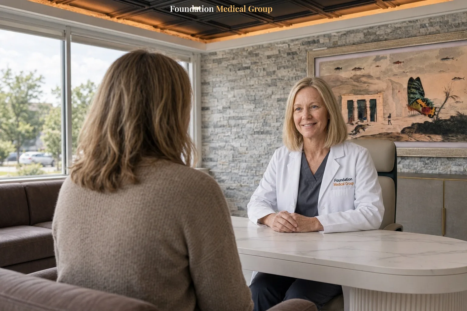 A client and therapist sit at a table during an individual DBT session