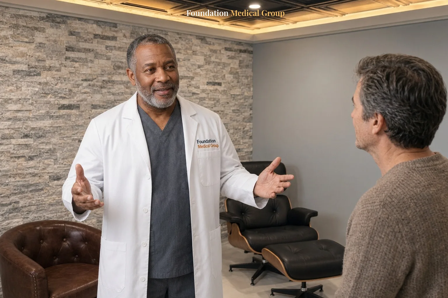 A clinician explains to a patient why alcohol and Suboxone should not be mixed