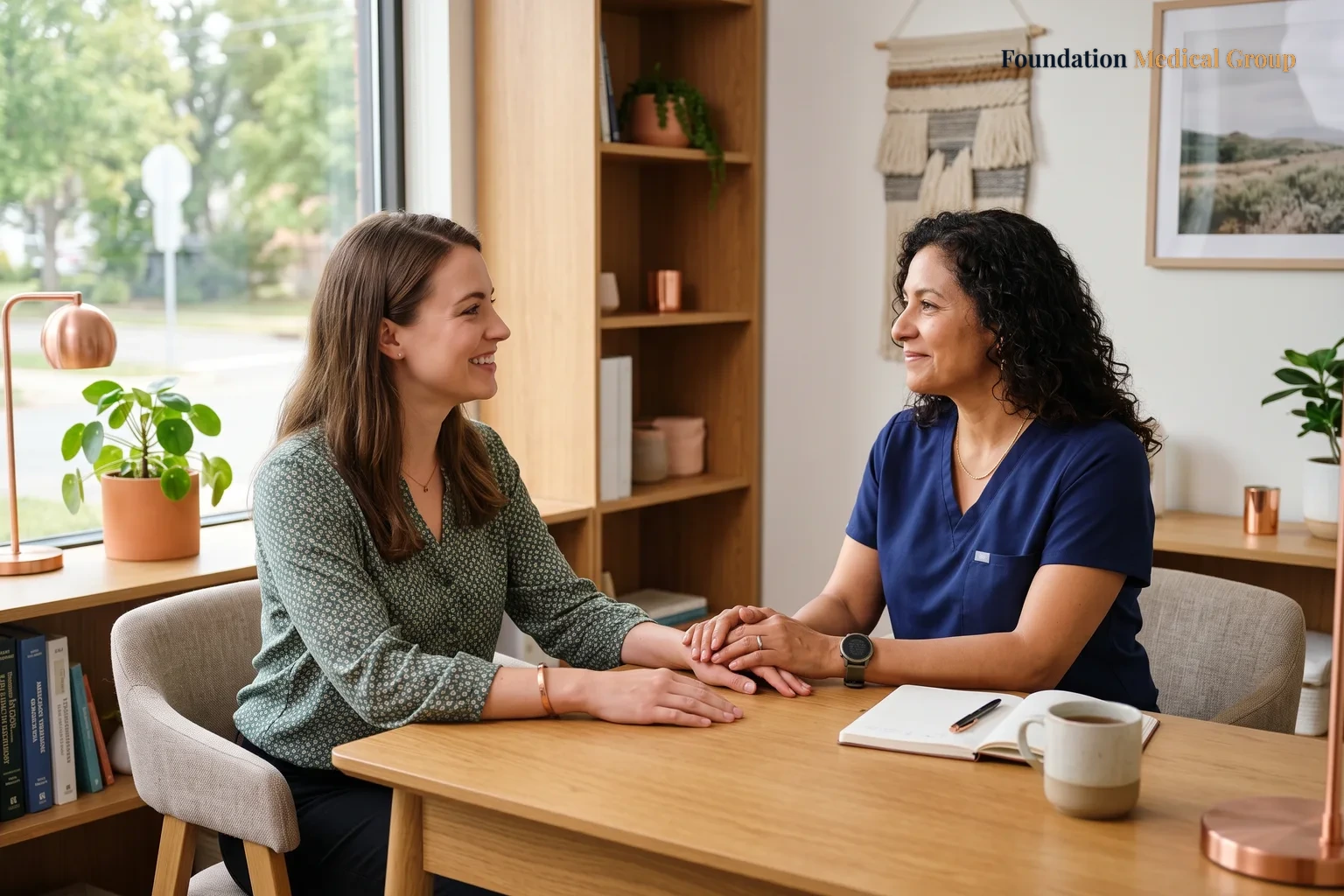 A calm, welcoming clinic room.