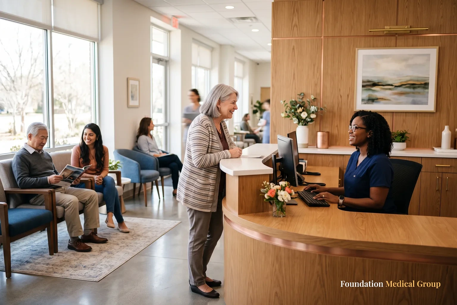 A calm, welcoming clinic room.