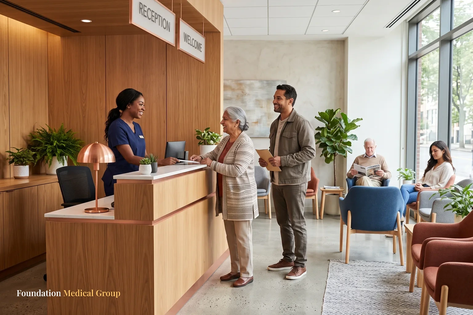 A calm, welcoming clinic room.