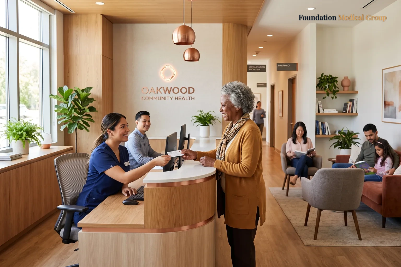 A calm, welcoming clinic room.