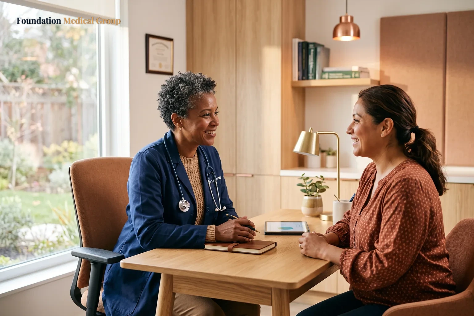 A calm, welcoming clinic room.