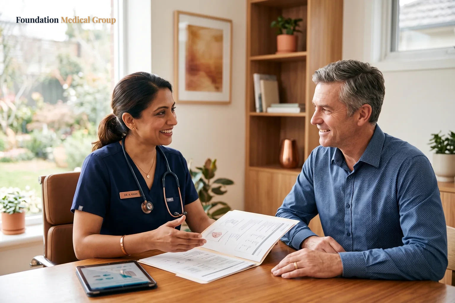 A calm, welcoming clinic room.
