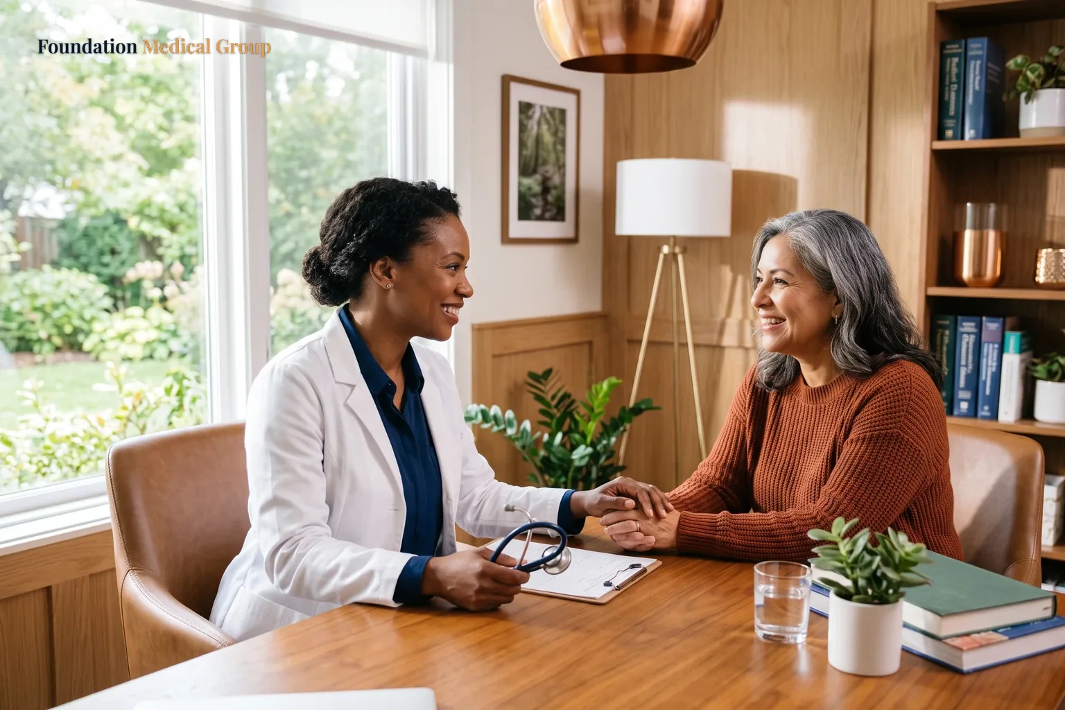 A calm, welcoming clinic room.