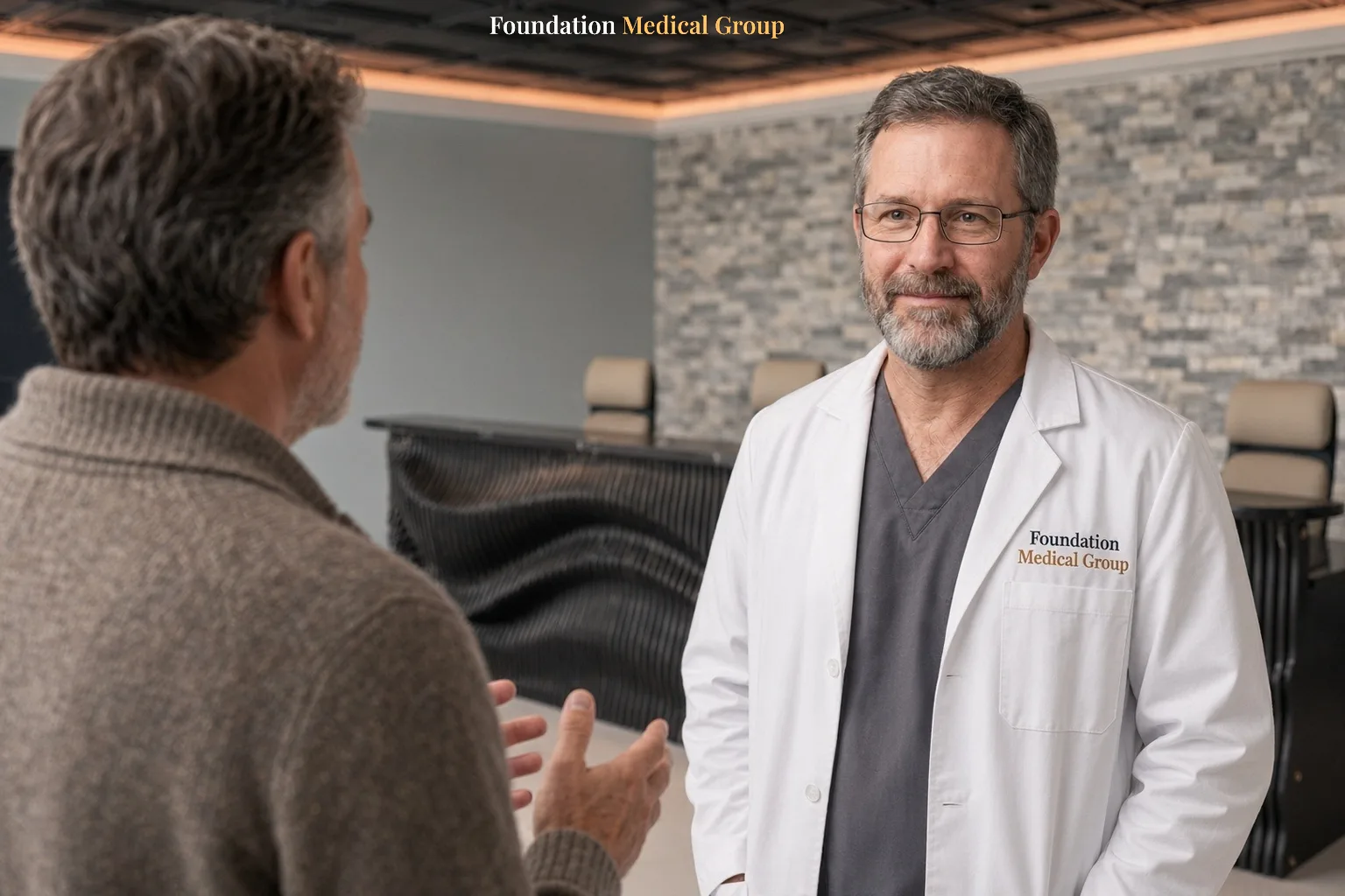 A clinician talks with a patient about staying on Suboxone long term