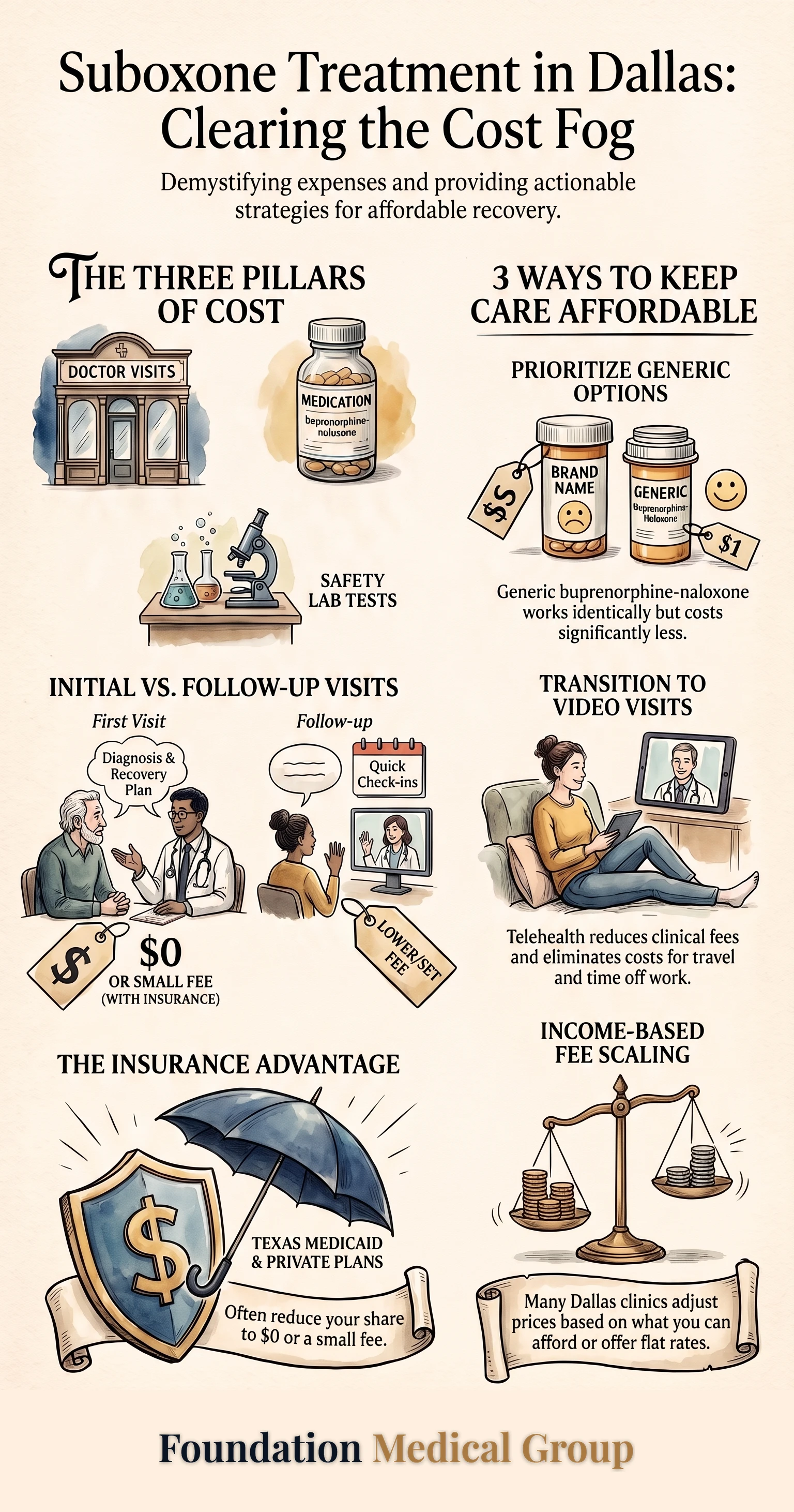 Infographic: Suboxone Treatment Cost in Dallas: What You Can Expect