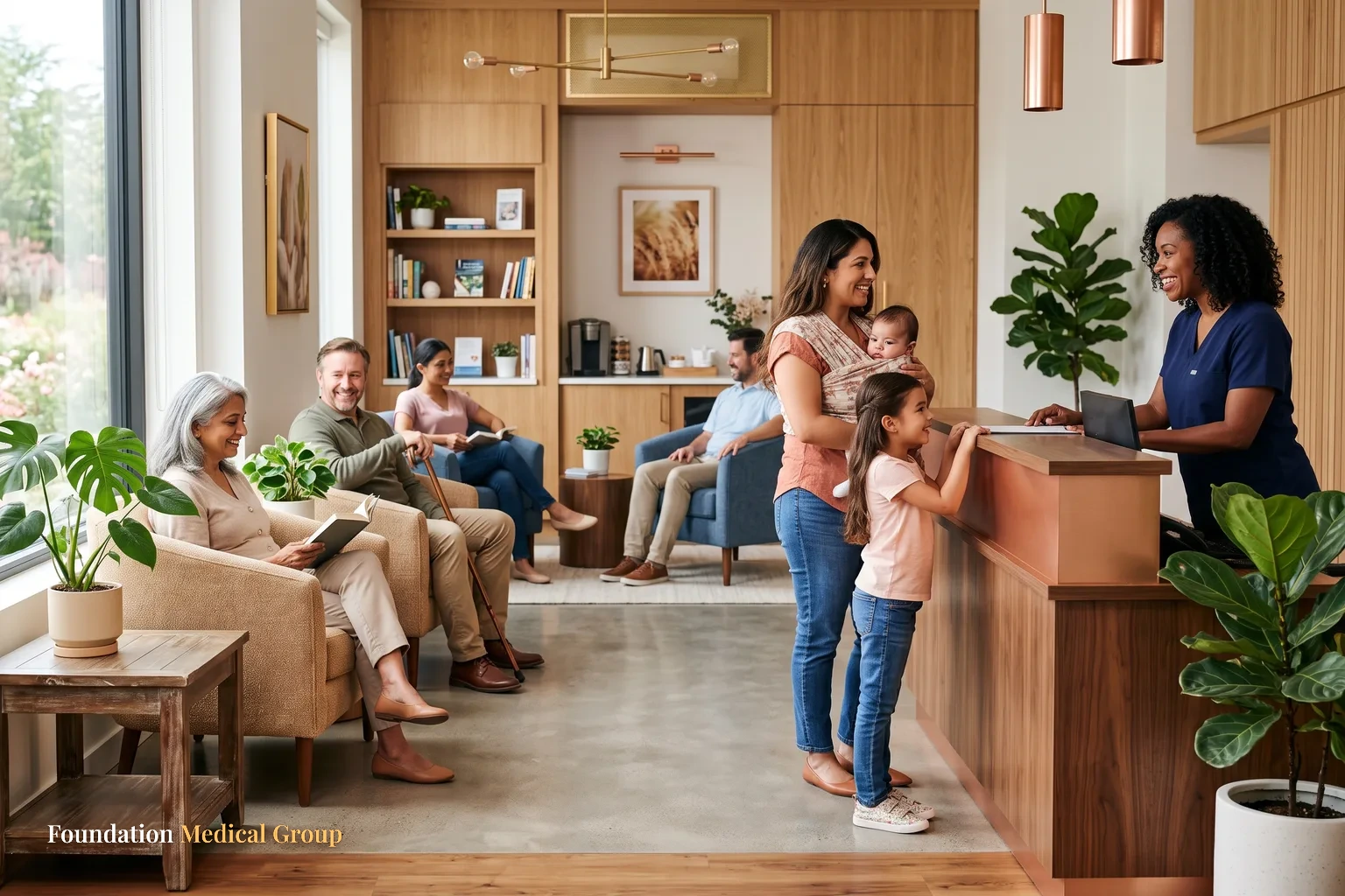 A calm, welcoming clinic room.