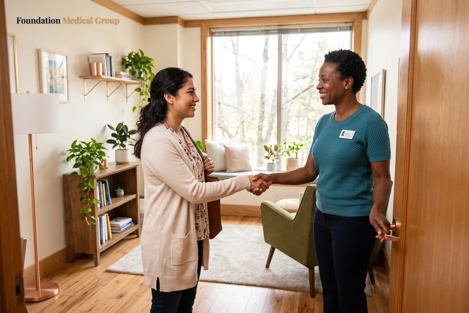A calm, welcoming clinic room.