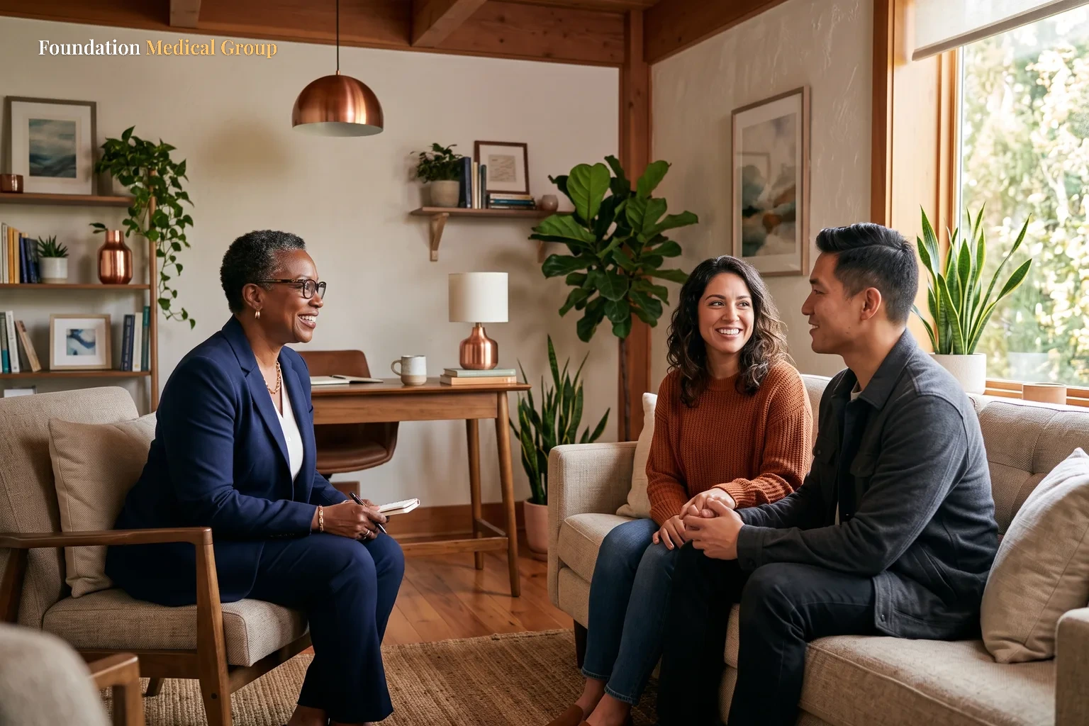 A calm, welcoming clinic room.