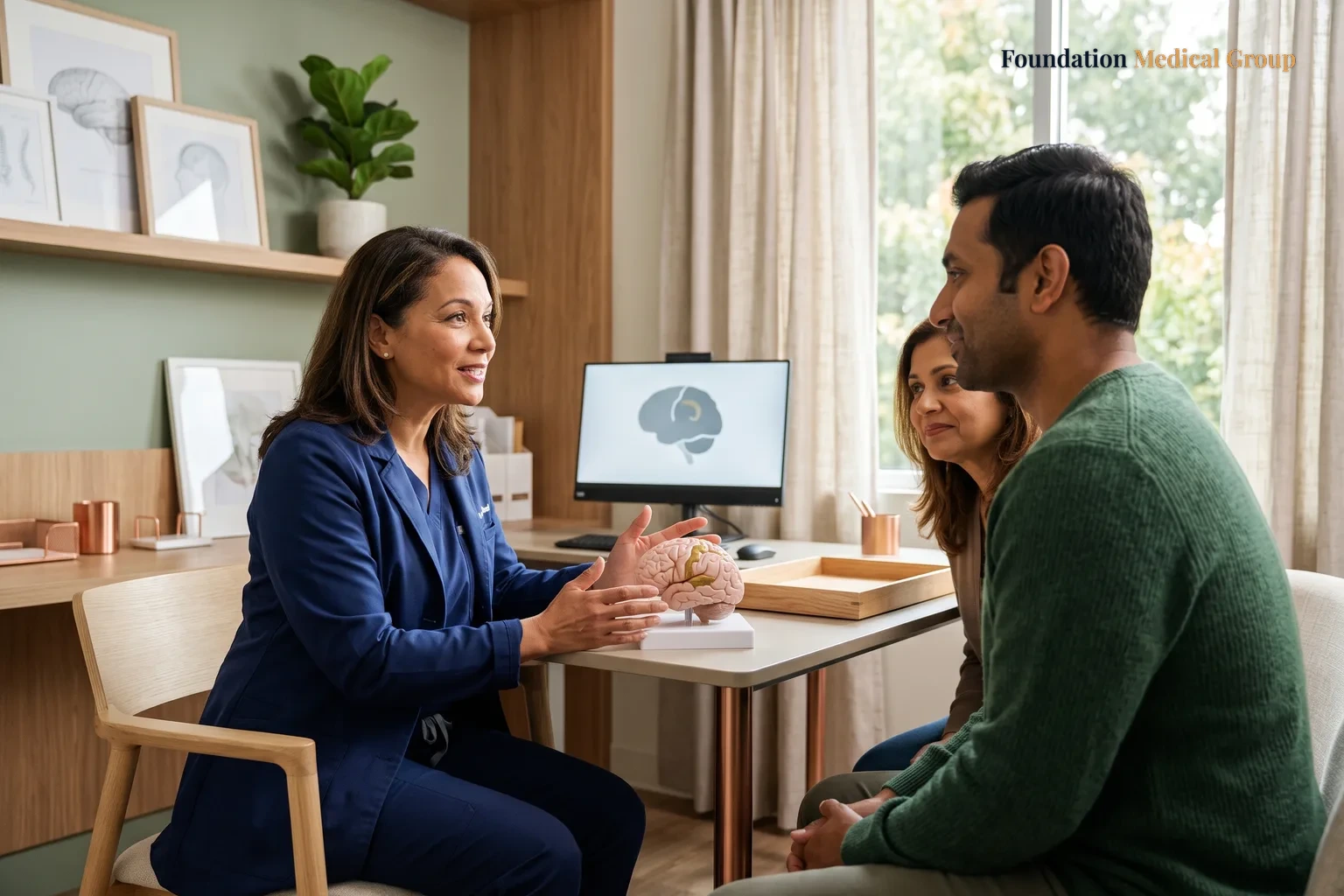 A calm, welcoming clinic room.
