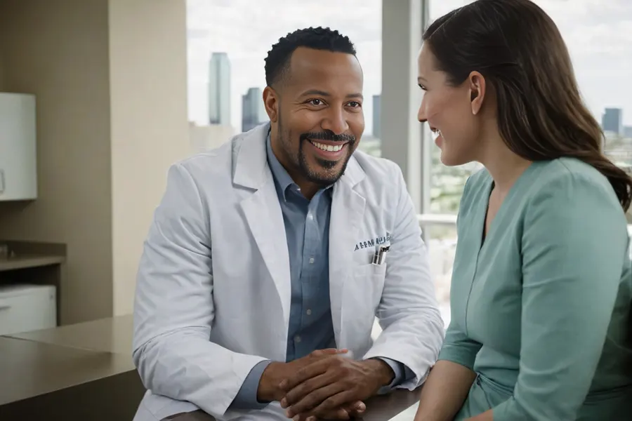 Doctor counseling patient