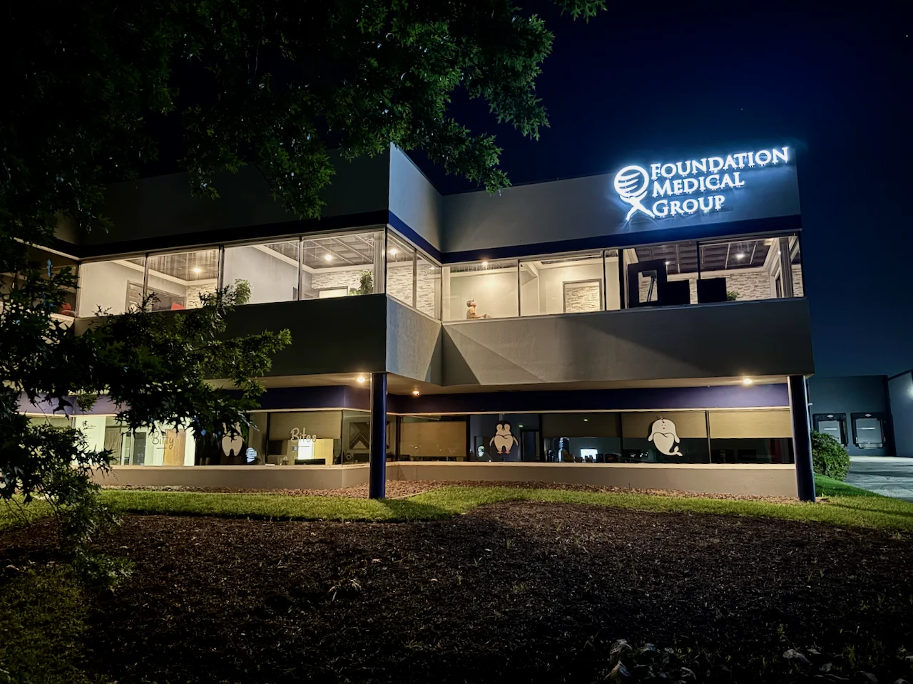 Foundation Medical Group Virginia clinic at night